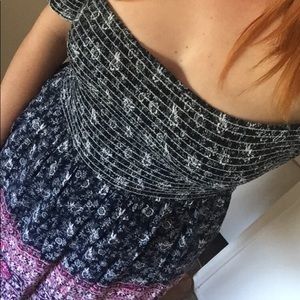 Strapless off the shoulder dress